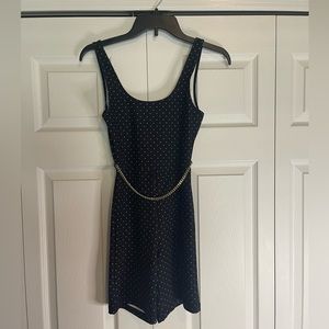 WeWoreWhat Romper, gold tone chain belt, size small